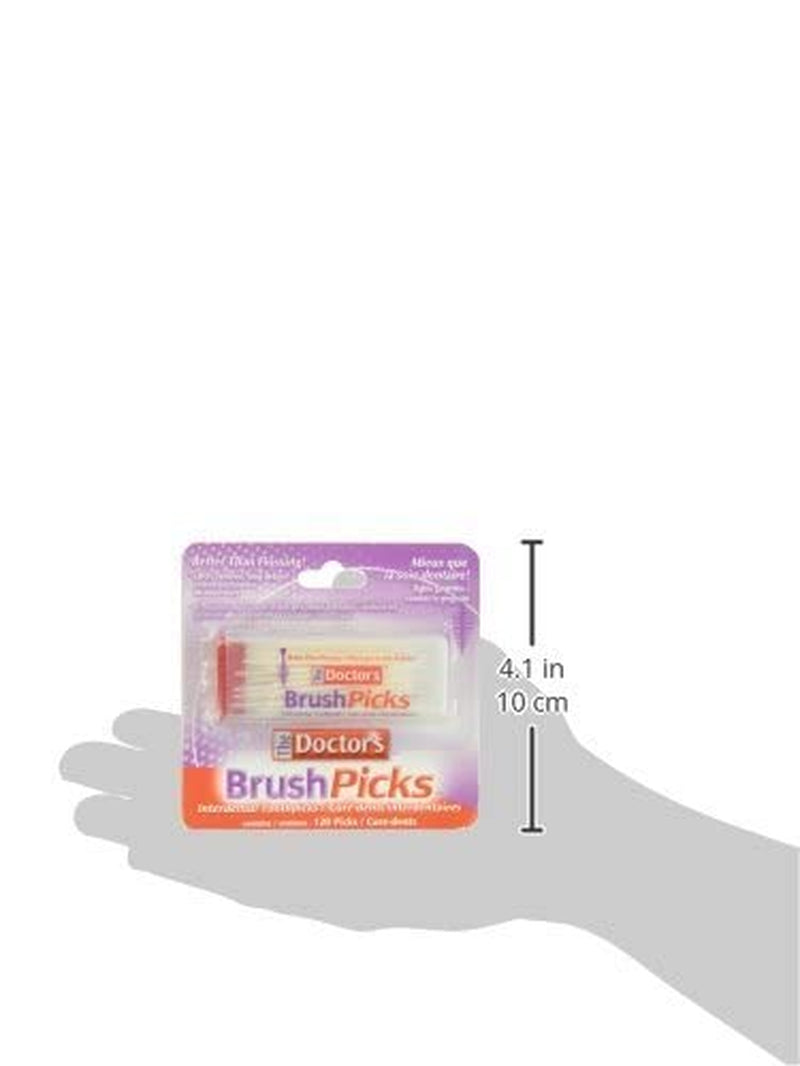 Brushpicks Interdental Toothpicks | 120-Picks per Pack | (6-Pack)