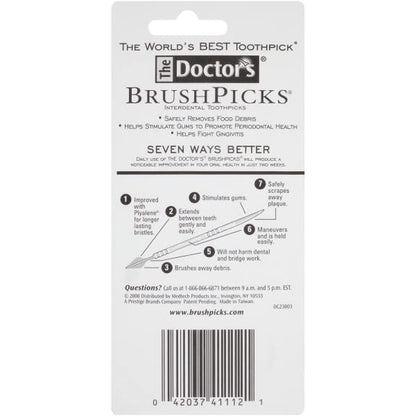 Brushpicks Interdental Toothpicks | 120-Picks per Pack | (6-Pack)